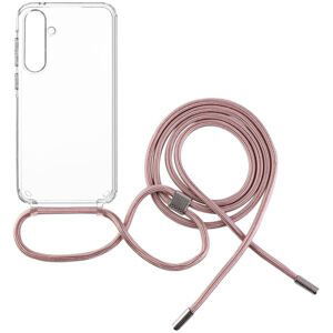 pouzdro na mobil Pouzdro Fixed Pure Neck s růžovou šňůrkou na krk pro Samsung Galaxy A35 5G