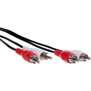 Aq reproduktorový kabel Kar012 - stereo audio kabel s konektory 2 x Rca - 2 x Rca, délka 1,2 m