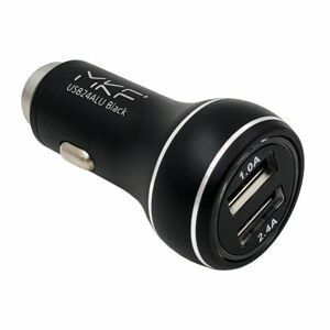 Mkf nabíječka pro mobil Nabíječka do auta Usb24alu Black (USB 2x, 2,4A)