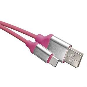 Emos kabel Sm7025p Usb 2.0 A/m - C/m, 1m, růžový