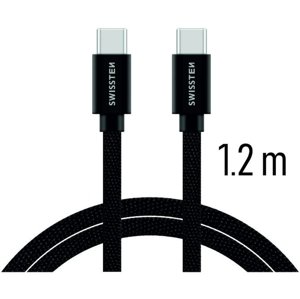 Swissten kabel kabel Textile Usb-c 1,2m, černá