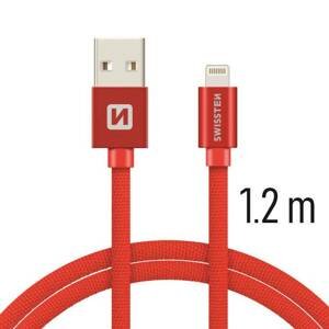 Swissten kabel Kabel Textile Lighting, 1,2m, červený