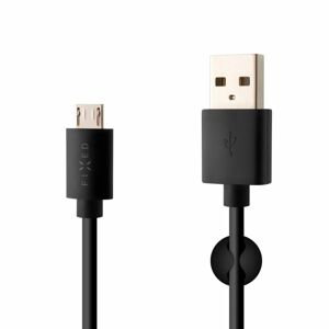 kabel Dlouhý datový a nabíjecí kabel Fixed, microUSB/USB (2 m), černý Fixd-um2m-bk