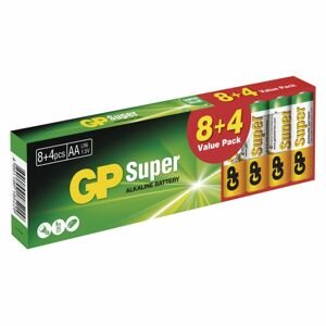 Gp tužková baterie Aa Super Alkaline Aa/lr6 8+4 ks