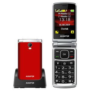 Aligator mobilní telefon V710 Senior červená