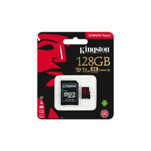 Kingston paměťová karta Canvas Select Plus micro Sdxc 128Gb Class 10 Uhs-i + Sd adaptér