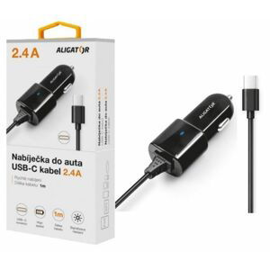 Aligator nabíječka pro mobil nabíječka do auta Usb-c, 2.4A, Turbo charge, černá Cha0025