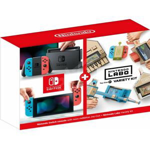 Nintendo herní konzole Switch - Neon + Nintendo Labo Variety kit