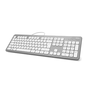 Hama klávesnice 182651 Kc-700, stříbrná/bílá