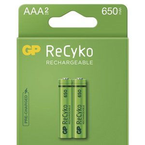 Gp nabíjecí baterie Recyko 650 Aaa (HR03), 2 ks