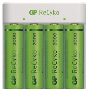 Gp Eco nabíječka baterií E411 + 4× Aa Recyko 2000