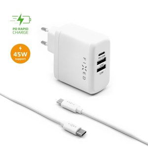 Fixed nabíječka pro mobil nabíječ Usb-c/c 45W,fixc45-cc2u-wh