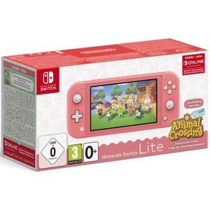 Nintendo herní konzole Switch Lite Coral + Animal Crossing: New Horizons + Nintendo Switch online předplatné na 3 měsíce