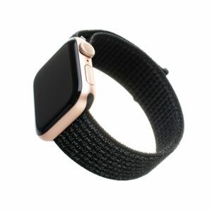 Nylonový řemínek Fixed Nylon Strap pro Apple Watch 44mm/ Watch 42mm, reflexně černý