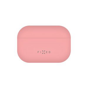pouzdro na mobil Ultratenké silikonové pouzdro Fixed Silky pro Apple Airpods, růžové