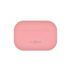 pouzdro na mobil Ultratenké silikonové pouzdro Fixed Silky pro Apple Airpods Pro, růžové