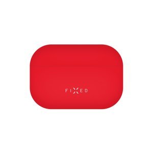 pouzdro na mobil Ultratenké silikonové pouzdro Fixed Silky pro Apple Airpods Pro, červené