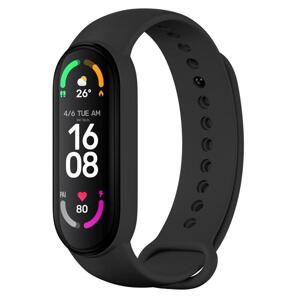 Silikonový řemínek Fixed Silicone Strap pro Xiaomi Mi Band 5/ Mi Band 6, černý