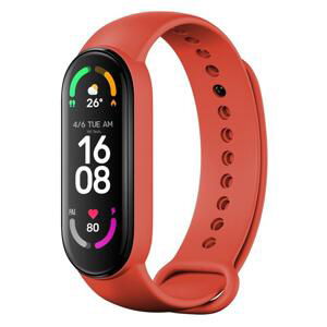 Silikonový řemínek Fixed Silicone Strap pro Xiaomi Mi Band 5/ Mi Band 6, červený