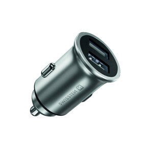 Swissten nabíječka pro mobil Cl adaptér 2x Usb 4,8A Metal S 20115100