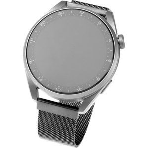 Síťovaný nerezový řemínek Fixed Mesh Strap s šířkou 22mm pro smartwatch, černý