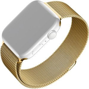 Síťovaný nerezový řemínek Fixed Mesh Strap pro Apple Watch 38/40/41mm, zlatý