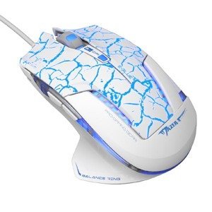 E-blue myš Myš Mazer Pro,2500dpi, bílá/modrá