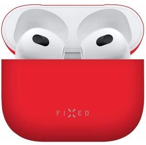 Ultratenké silikonové pouzdro Fixed Silky pro Apple Airpods 3, červené