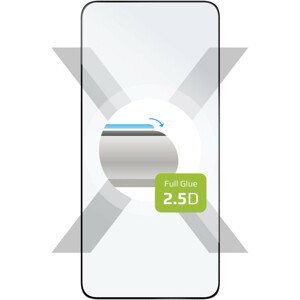 tvrzené sklo pro mobilní telefon Ochranné tvrzené sklo Fixed Full-cover pro Samsung Galaxy S22 5G s podporou čtečky v displeji, černé