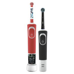 Oral-b elektrický zubní kartáček Family Pack Vitality D100 Cross Action Black + Vitality Kids D100 Star Wars