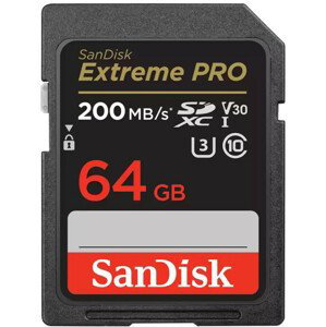 Sandisk Extreme paměťová karta Pro Sdxc 64Gb 200Mb/s