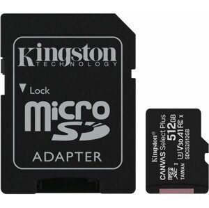 Kingston paměťová karta microSDXC 512Gb A1 Cl10 100Mb/s