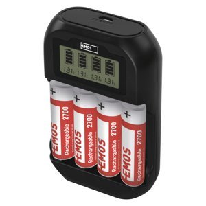 Emos nabíječka baterií Nabíječka Bcn-41d + 4Aa 2700