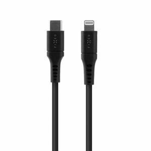 nabíječka pro mobil Dlouhý nabíjecí a datový Liquid silicone kabel Fixed s konektory Usb-c/lightning a podporou Pd, 2m, Mfi, černý