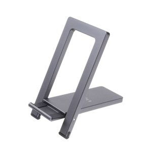 držák na mobil Hliníkový stojánek Fixed Frame Pocket na stůl pro mobilní telefony, space gray