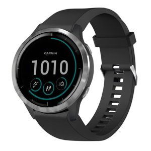 Silikonový řemínek Fixed Silicone Strap pro Garmin Quickfit 20mm, černý