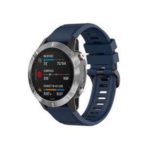 Silikonový řemínek Fixed Silicone Strap pro Garmin Quickfit 22mm, modrý