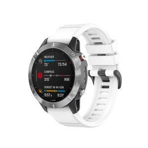 Silikonový řemínek Fixed Silicone Strap pro Garmin Quickfit 22mm, bílý