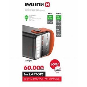 Swissten powerbanka Power Bank 60000 Mah