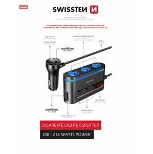 Swissten nabíječka pro mobil Autoadaptér S Výstupem 20114010