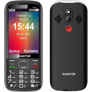 Aligator mobilní telefon A835 Senior Black