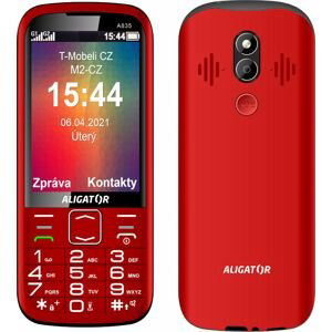 Aligator mobilní telefon A835 Senior Red