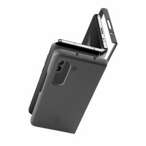 pouzdro na mobil Ochranný kryt Cellularline Fit Duo pro Samsung Galaxy Z Fold5, Pu kůže, černý