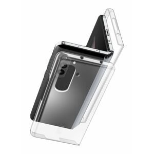 pouzdro na mobil Zadní kryt s ochranným rámečkem Cellularline Clear Duo pro Samsung Galaxy Z Fold5, čirý