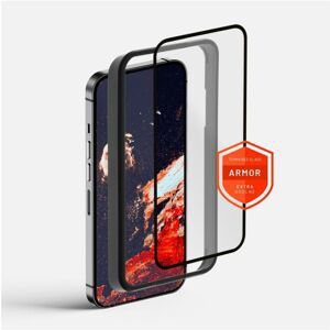 pouzdro na mobil Prémiové ochranné tvrzené sklo Fixed Armor s aplikátorem pro Apple iPhone 15 Plus, černé