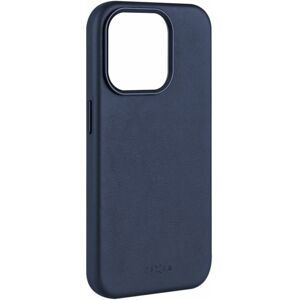 pouzdro na mobil Kožený zadní kryt Fixed Magleather s podporou Magsafe pro Apple iPhone 15 Plus, modrý