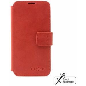 pouzdro na mobil Kožené pouzdro typu kniha Fixed Profit pro Apple iPhone 15 Pro Max, červené