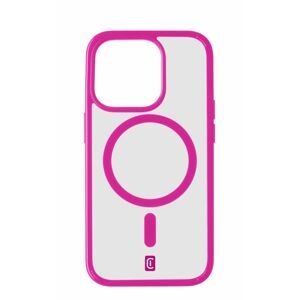 Zadní kryt Cellularline Pop Mag s podporou Magsafe pro Apple iPhone 15 Pro, čirý / růžový