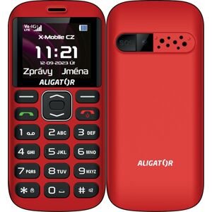Aligator mobilní telefon A720 4G Senior červeno-černý