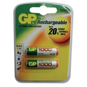 nabíjecí baterie Baterie Gp Aaa(mikro) 1000mAh blistr 2 ks
